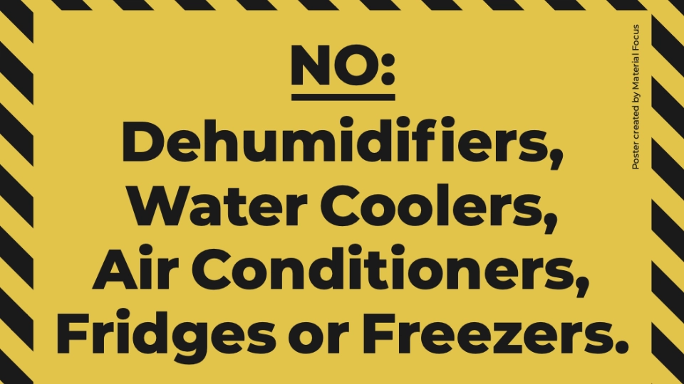 a poster for Temperature Control Devices HWRC Safety Poster